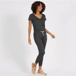 XS Vuori All Day Jumpsuit In Charcoal Heather Gray